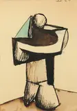 Sans titre (figure) by Jean Hélion, 1937, Encre, aquarelle et gouache sur papier, sold Jun 2011