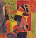 Composition, ca 1959-1960 by Geer van Velde, Crayon, gouache et aquarelle sur papier, sold Jun 2011