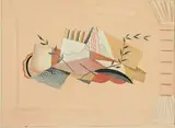 Nature morte au rideau by Maria Lagorio, Gouache sur papier, sold Jun 2011