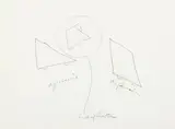Best of Both by William Wegman, 1973, Crayon sur papier, sold Jun 2011