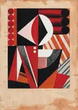Peasant Woman by Nicolas Suetin, 1929, Gouache, aquarelle et pastel sur papier, sold Jun 2011