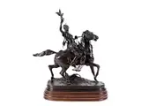 Falkner by Pierre-Jules Mêne, bronze, sold Dec 2025