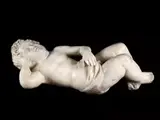 Untitled by Marmorfigur eines schlafenden Putto, marble, sold Mar 2019