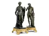 Untitled by Paar Bronzefiguren der antiken, bronze, offered Sep 2019