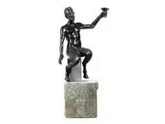 Untitled by Bronzefigur eines Fauns, bronze, sold Dec 2021