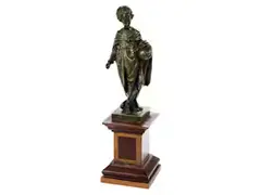Untitled by Museale Bronzefigur eines Jünglings, bronze, sold Dec 2021