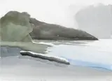 Montague Bay, Galiano Island (03688/2001) by Toni Onley, watercolour on paper, sold Jan 2018