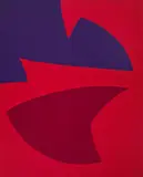 Rouge mitoyen by Fernand Leduc, 1967, oil on canvas, sold Nov 2017