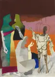 The Other Self by Maqbool Fida Husain, oil on canvas on board, sold Nov 2017
