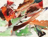 Untitled by Marcelle Ferron, oil on canvas, sold Nov 2017