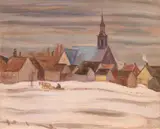 St. Pierre, Montmagny by A. Y. Jackson, oil on canvas, sold Nov 2017