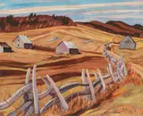 Country Road, L'Islet by A. Y. Jackson, 1945, oil on canvas, sold Nov 2017