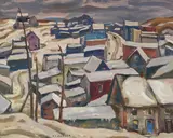 Mining City, Cobalt, Ontario by A. Y. Jackson, oil on canvas, sold May 2017