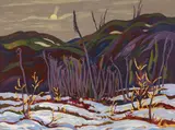 Yellowknife by A. Y. Jackson, tempera on board, sold May 2017