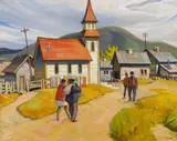 Country Church - Southern Alberta by Henry George Glyde, 1979, oil on canvas, sold Nov 2017