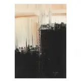 Untitled (Architectural Abstract) by Ron Stokes, Mixed media on paper, sold Feb 2022