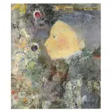from the Garden Series by Genevieve Cotter, Mixed media with collage on panel, sold Feb 2022