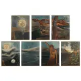 The Creation by Walter Thrift, Oil and collage on canvas, sold Feb 2022