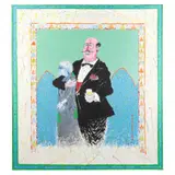 Dedication of the New Welborne Bucks Wing (The Museum Director Bernard Grubbs & the Widow, Emma “Lotta” Bucks) by Ted Potter, Acrylic on canvas, sold Feb 2022
