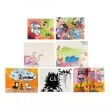 Collection of Skateboard Deck Art by Suigo Revilla, Mixed media (including oils and pastels) on Masonite and canvas panels, sold Feb 2022