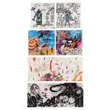 Collection of Skateboard Deck Art by Suigo Revilla, Mixed media on particle board, sold Feb 2022