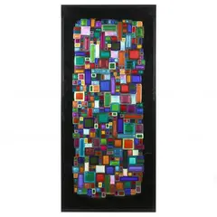 Large Custom Fused Art Glass Panel by Jane Tivol, Contemporary, sold Feb 2022