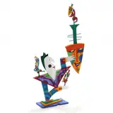 Hiding Behind the Mask Wood Sculpture by Werner Arnold, Contemporary, sold Feb 2022