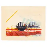 Compositie by Sam Middleton, Lithograph in colors, sold Feb 2022