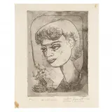 Howardina by Calvin Burnett, Etching and aquatint, sold Feb 2022