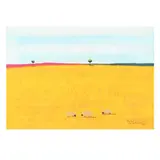 Sheep in a Field by Pieter van der Westhuizen, Pastel on paper, sold Feb 2022