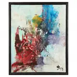 Untitled (Horses & Rider) by Gérard Pamboujian, Oil on canvas, sold Feb 2022