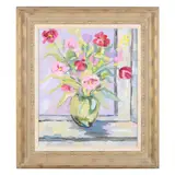 Still Life with Floral Arrangement by Jessie Mackay, Oil on canvas, sold Feb 2022