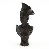 Bronze Bust of Lady in Tricorne Hat by Georges Van der Straeten, Patinated cast bronze, sold Feb 2022