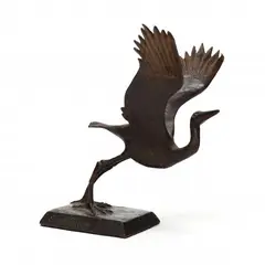 Great Blue Heron (Miniature) by Elliot Offner, Patinated cast bronze, sold Feb 2022