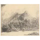 Grandfather Mountain - Near Linville, North Carolina (Blue Ridge Mountains) by Louis Orr, Etching, sold Feb 2022