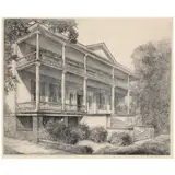 The Burgwin-Wright-Cornwallis House, Wilmington, North Carolina by Louis Orr, Etching, sold Feb 2022