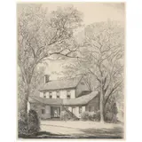 Glebe House, Bath, North Carolina by Louis Orr, Etching, sold Feb 2022