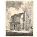 President Andrew Johnson's Birthplace, Raleigh, North Carolina by Louis Orr, Etching, sold Feb 2022