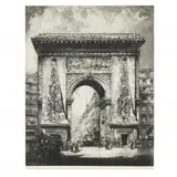 La Porte, St. Denis, Paris by Louis Orr, Etching, sold Feb 2022