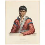 Paddy-Carr (Creek Interpreter) by McKenney & Hall, Hand-colored lithograph, sold Jan 2022