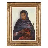 Portrait of a Woman from Mexico by Mary Prichard Taylor, Oil on canvas, sold Jan 2022