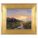 Morning Sunrise by Thomas DeDecker, Oil on board, sold Jan 2022