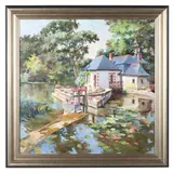 Untitled (Waterlilies) by Cora Choi, Oil on canvas, sold Jan 2022