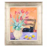 The Cat by Jessie Mackay, Oil on canvas, sold Jan 2022