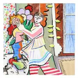 The Florist by Norma Murphy, Acrylic and collage on canvas, sold Jan 2022
