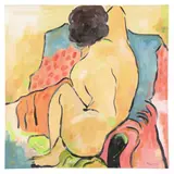 Seated Female Nude by Jessie Mackay, Oil on canvas, sold Jan 2022