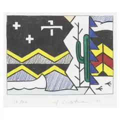 Night Scene by Roy Lichtenstein, Etching, sold Jan 2022
