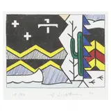 Night Scene by Roy Lichtenstein, Etching, sold Jan 2022