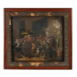 Redcoats in Edinburgh by Joseph Dynes, Oil on panel, sold Jan 2022