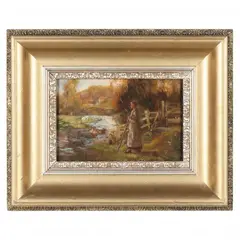 O'er the Grassy Lea by John Lochhead, Oil on canvas, sold Jan 2022